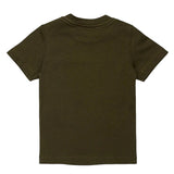 Dsquared2 Kids T-Shirt Verde Scuro con Logo Rosso per Neonati