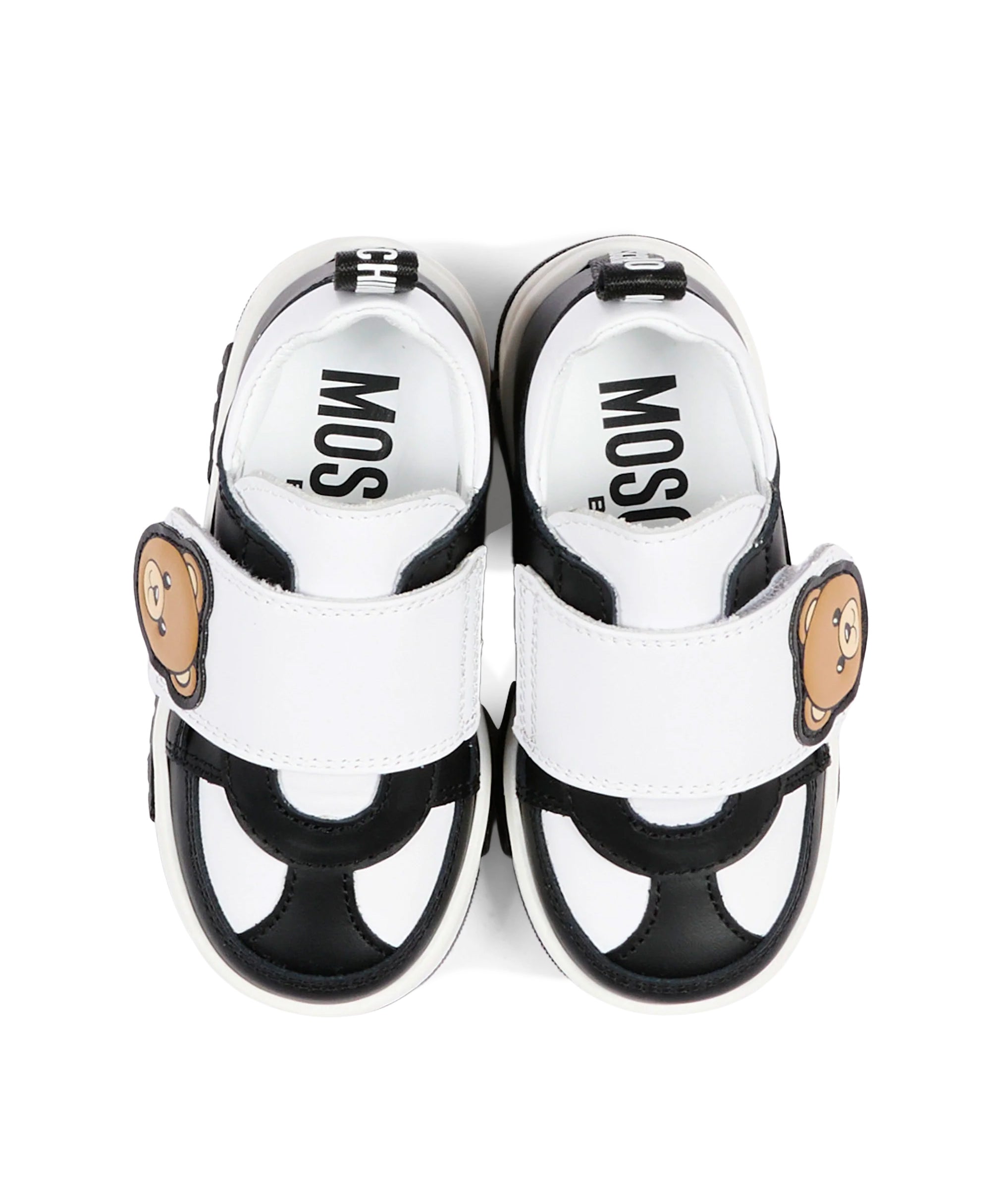 Moschino Kids Sneakers Nero e Bianco con Teddy Unisex
