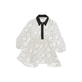 Elisabetta Franchi La Mia Bambina Abito Panna con Logo Geometrico per Neonate