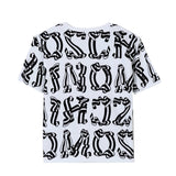 Moschino Kids Maxi T-Shirt Bianca con Stampa per Bambine