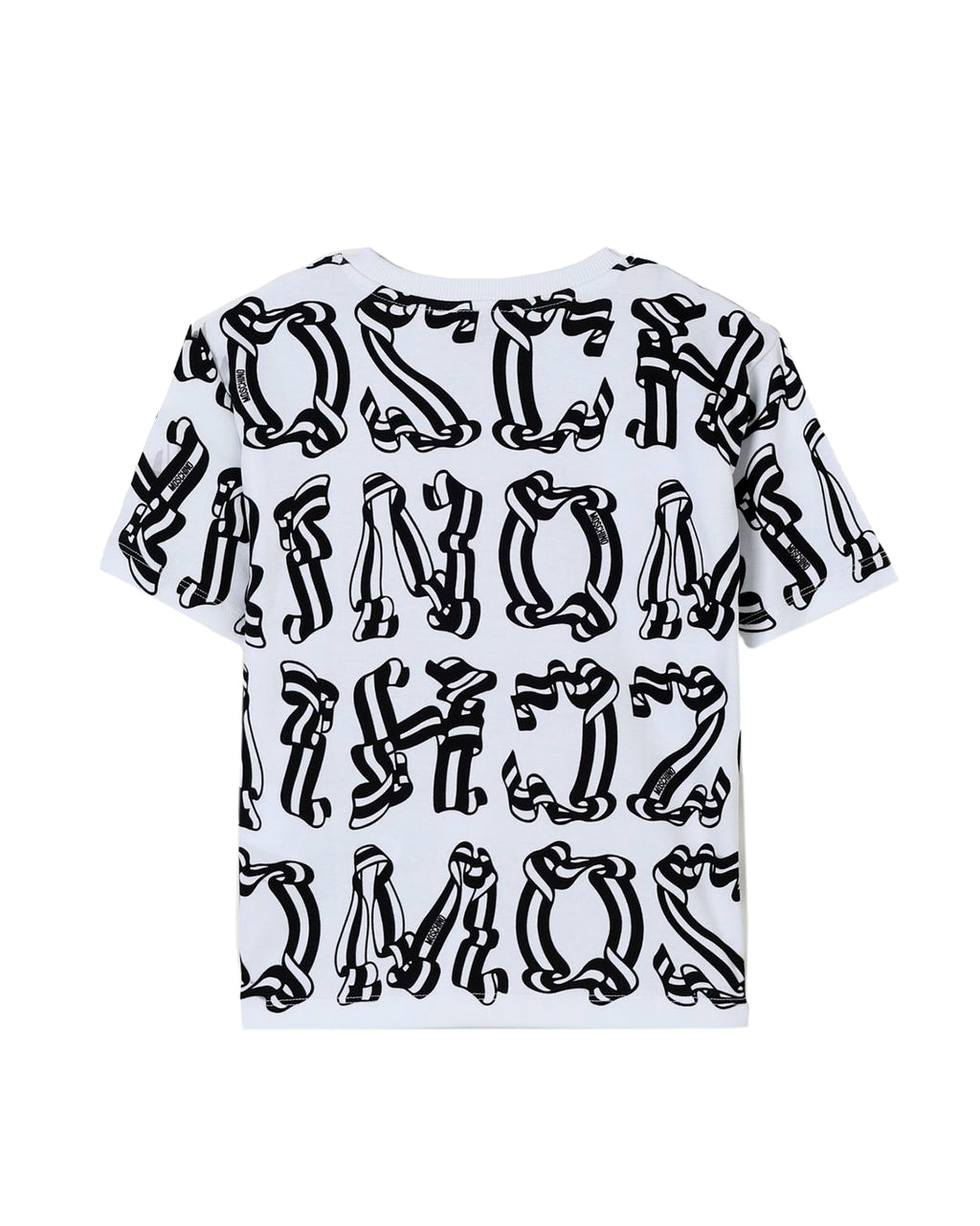 Moschino Kids Maxi T-Shirt Bianca con Stampa per Bambine