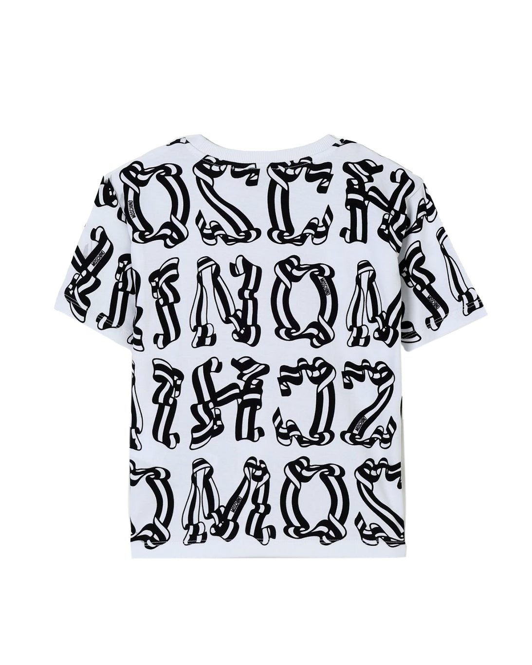 Moschino Kids Maxi T-Shirt Bianca con Stampa per Bambine