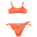 4GIVENESS Costume Bikini Arancione a Fascia con Strass per Bambine