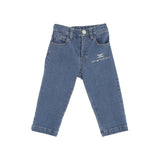 Elisabetta Franchi La Mia Bambina Jeans Denim con Logo per Neonate