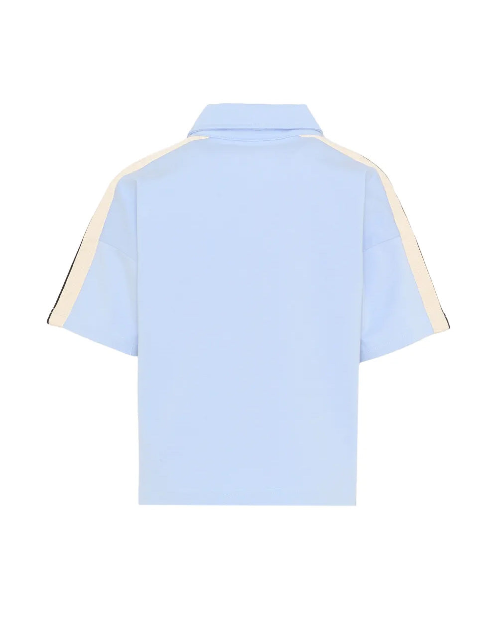 Palm Angels Kids Polo Celeste con Logo per Bambini