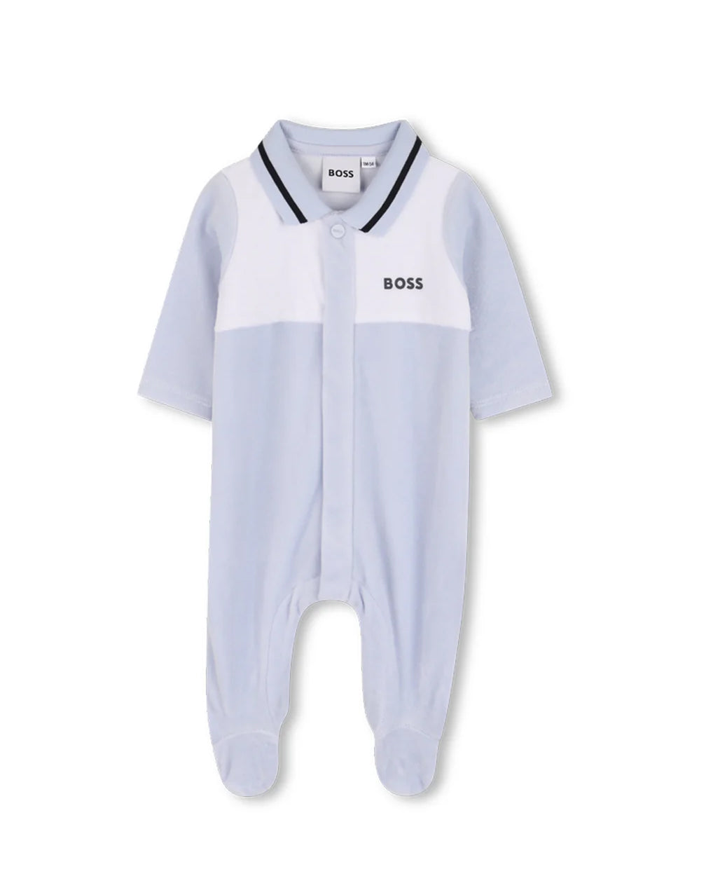 Boss Kids Tutina Celeste in Ciniglia per Neonati