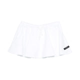Msgm Kids Short Bianco con Logo Ricamato per Bambine