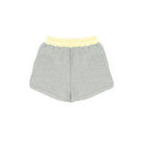 Msgm Kids Short in Felpa Grigio/Limone per Bambine