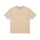 Diesel Kids T-shirt Beige con Oval D in Metallo per Bambini