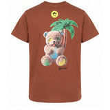 Barrow Kids T-Shirt Marrone con Stampa Orso sul Retro per Bambini