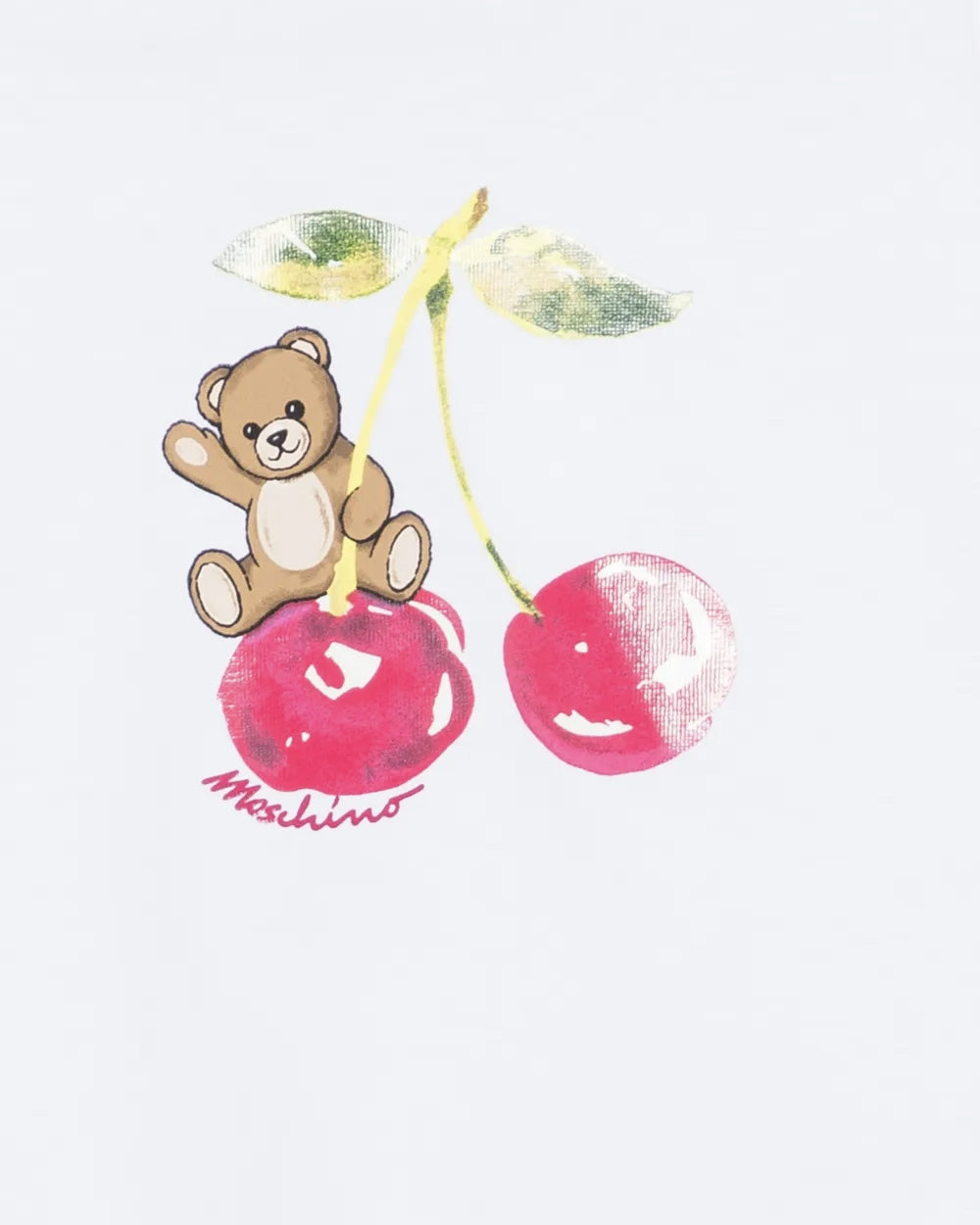 Moschino Kids T-Shirt Bianco con Teddy Bear per Neonate