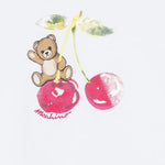 Moschino Kids T-Shirt Bianco con Teddy Bear per Neonate