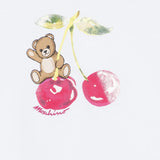 Moschino Kids T-Shirt Bianco con Teddy Bear per Neonate