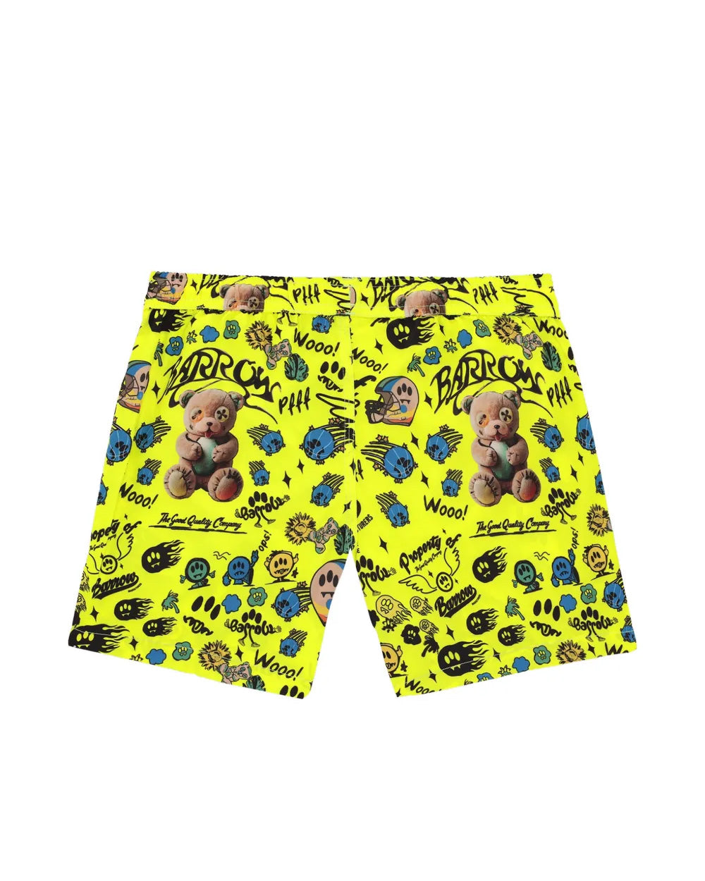 Barrow Kids Costume Short Giallo Fluo Fantasia All-Over per Bambini