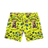 Barrow Kids Costume Short Giallo Fluo Fantasia All-Over per Bambini
