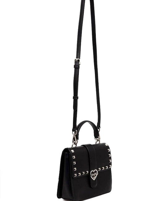 Pinko Kids Borsa a Tracolla Nera con Borchie per Bambine 