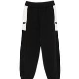 Elisabetta Franchi La Mia Bambina Pantalone in Felpa Nero e Milk per Bambine