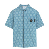 Philipp Plein Kids Camicia in Denim con Logo All-Over per Bambini