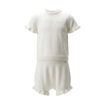 Blumarine Kids Completo Panna con Logo per Neonata