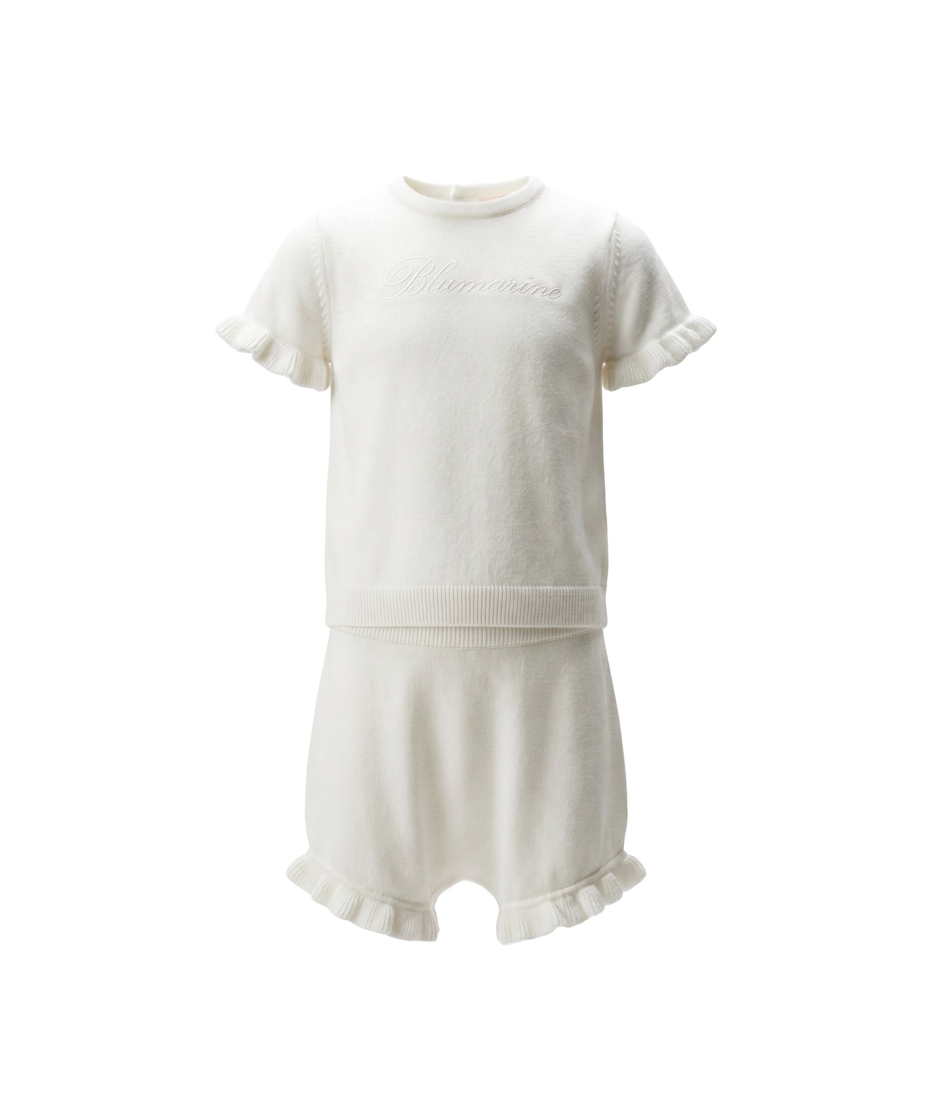 Blumarine Kids Completo Panna con Logo per Neonata
