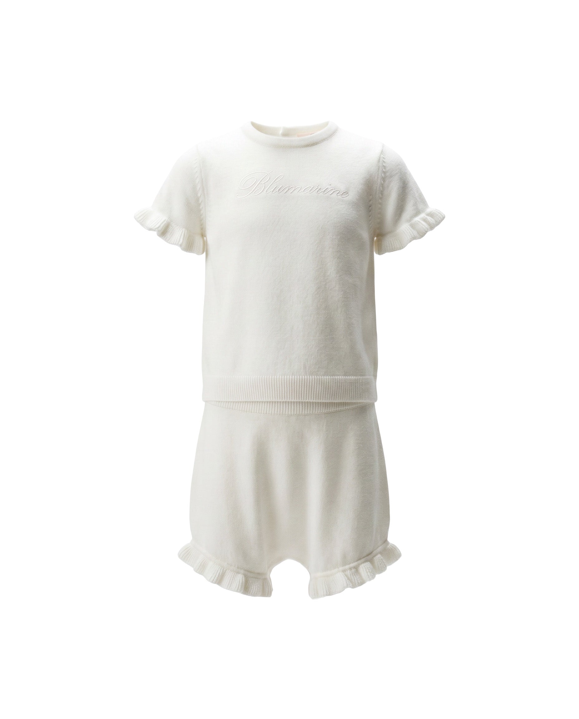 Blumarine Kids Completo Panna con Logo per Neonata