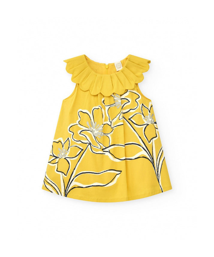 Tuc Tuc Abito Giallo con Fiori per Neonate