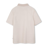 Boss Kids Polo Sabbia in Lana con Logo Ricamato per Bambini