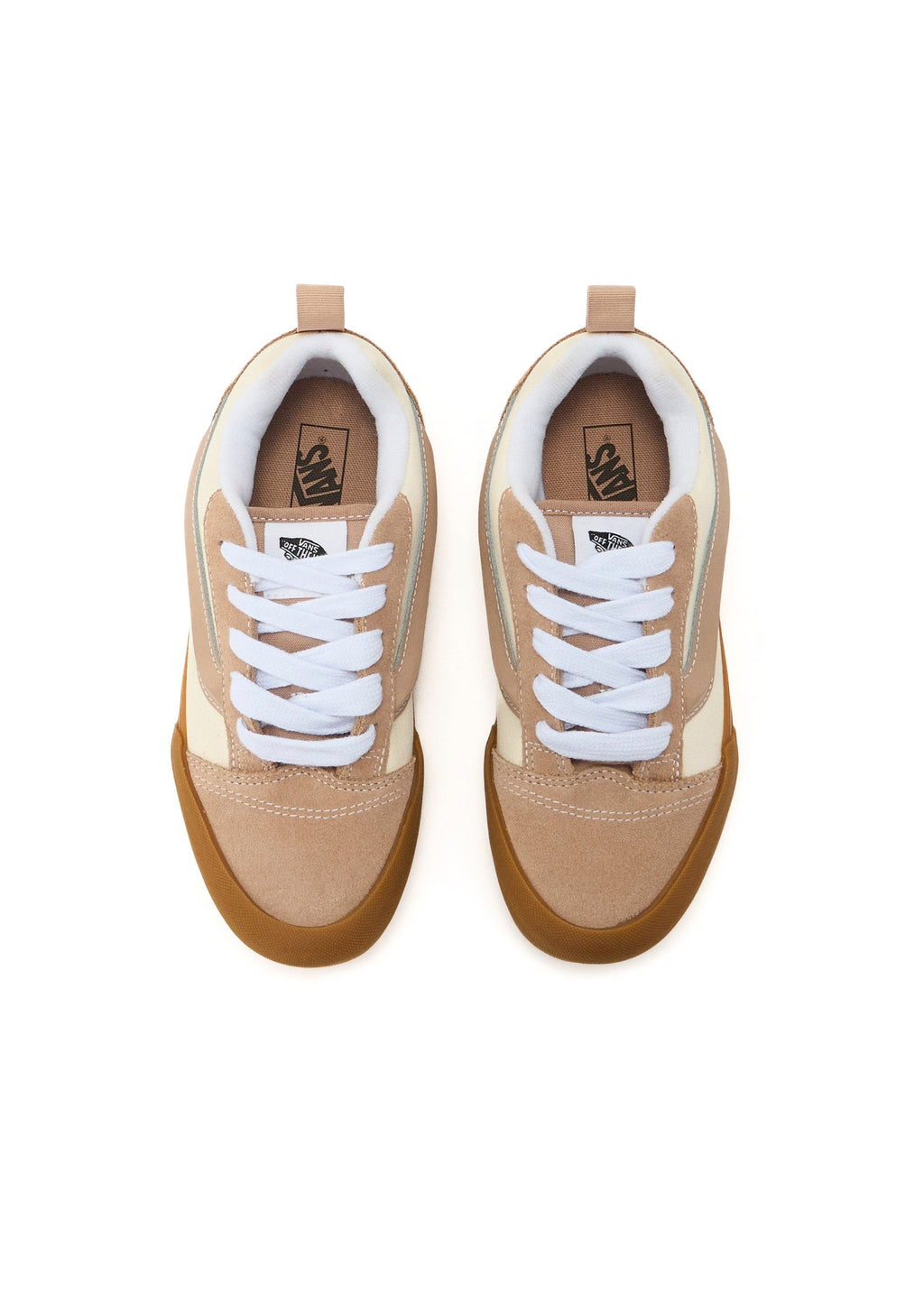 Vans Kids Knu Skool Beige/Marroni per Bambini