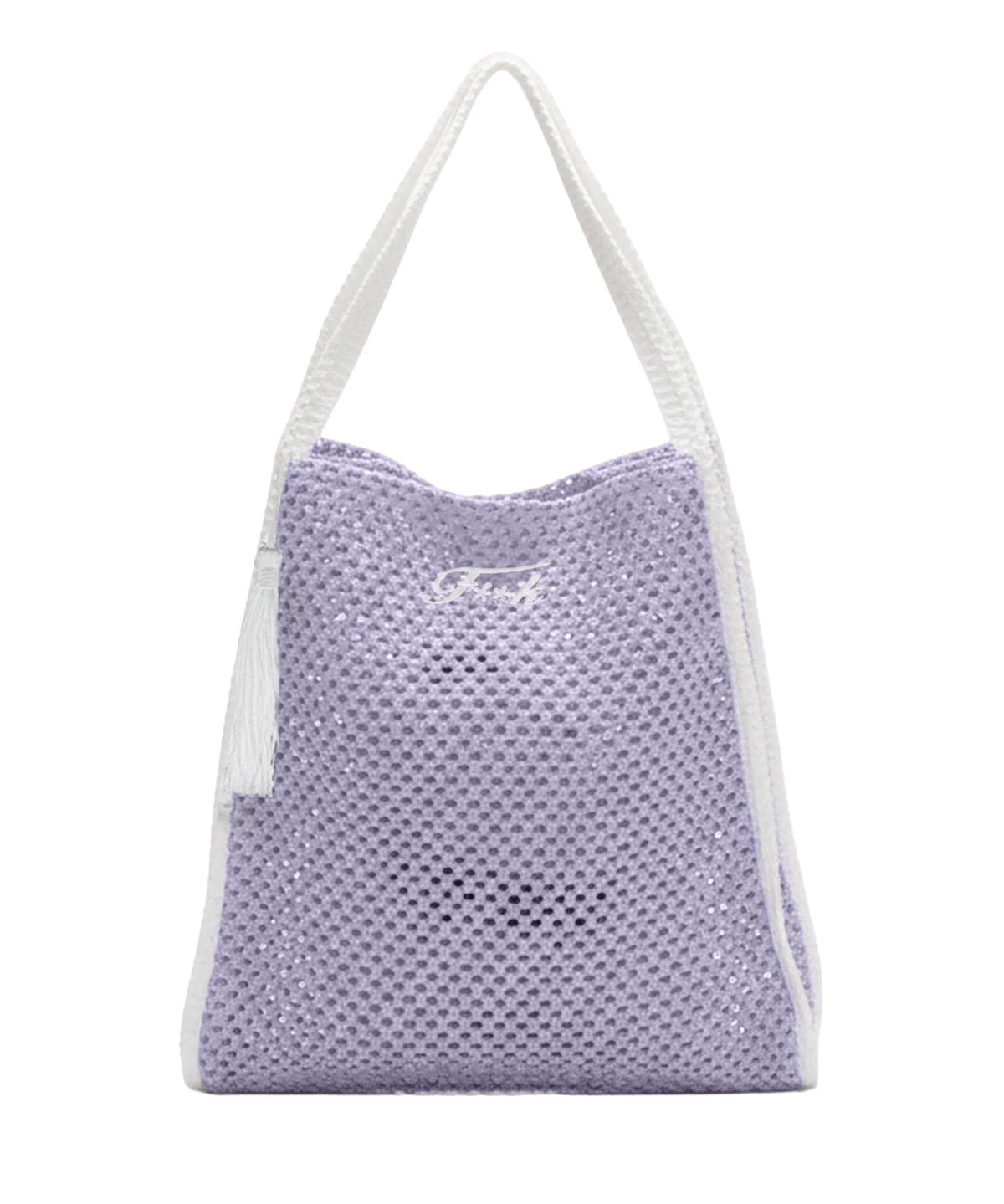 F**K Kids Tote Bag Lilla e Bianco con Logo per Bambine