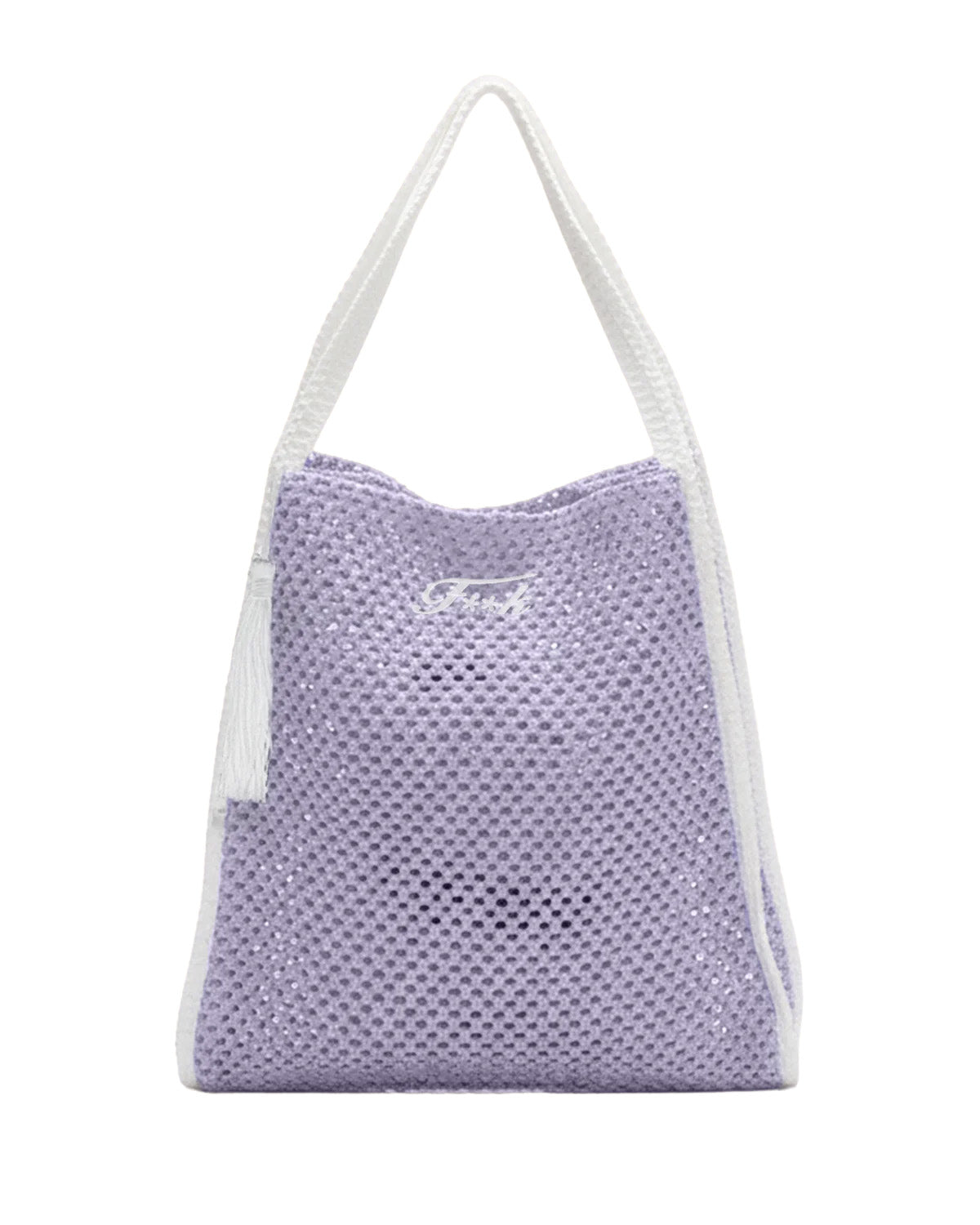 F**K Kids Tote Bag Lilla e Bianco con Logo per Bambine