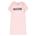 Moschino Kids Abito Rosa con Logo per Bambine