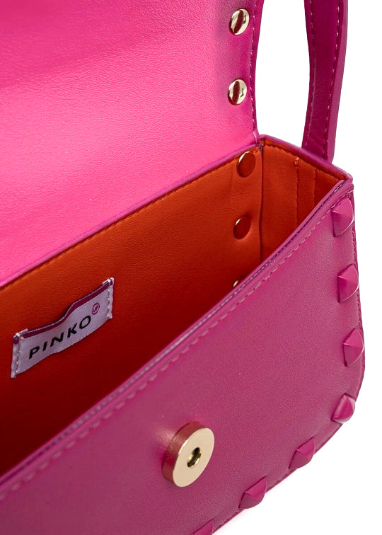 Pinko Kids Borsa a Tracolla Fucsia con Borchie per Bambine (dettaglio)