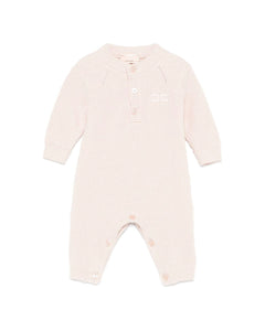 Elisabetta Franchi La Mia Bambina Tutina Rosa con Logo per Neonate