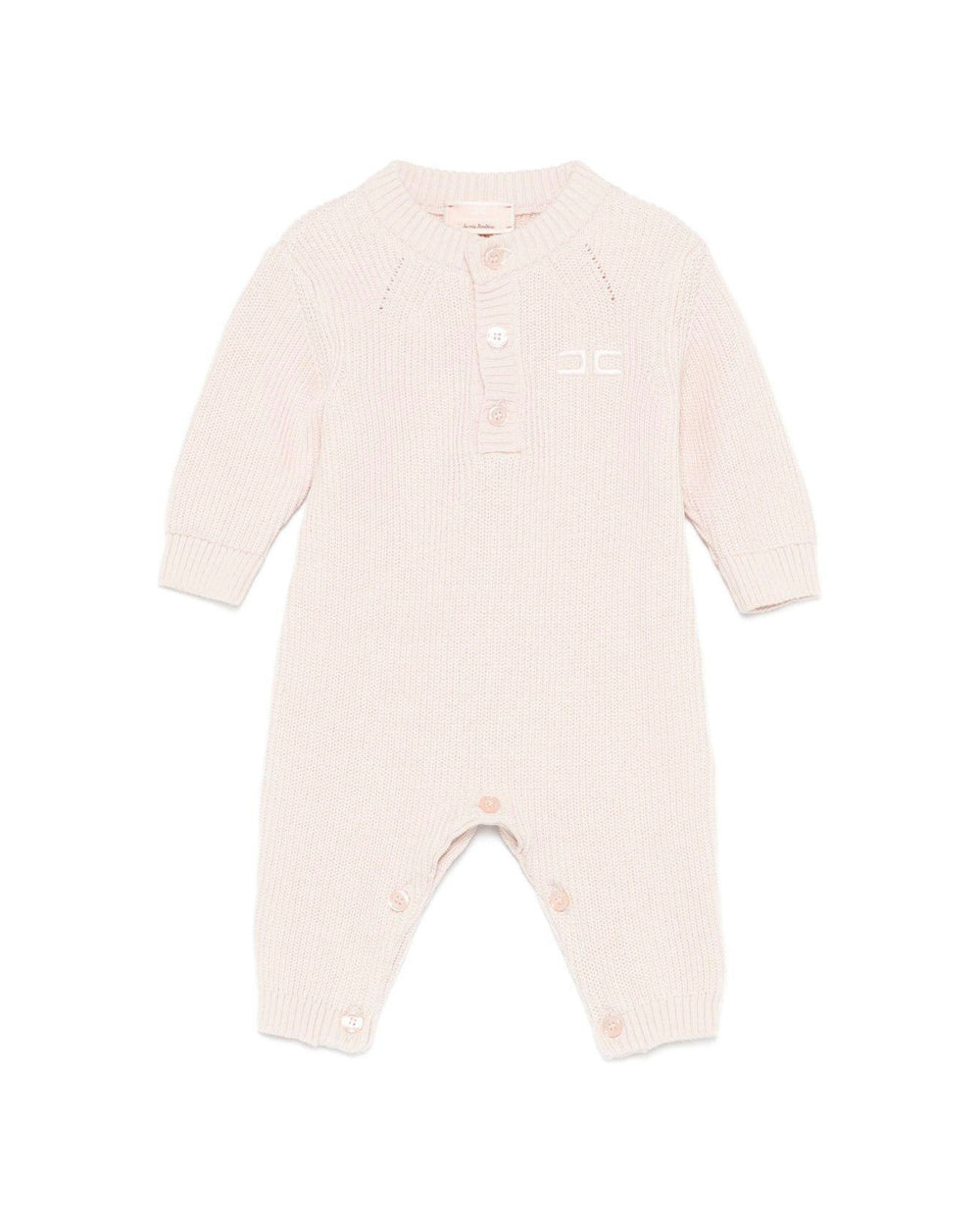 Elisabetta Franchi La Mia Bambina Tutina Rosa con Logo per Neonate