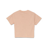 Pinko Kids T-Shirt Rosa/Sabbia Arricciata con Logo per Bambine