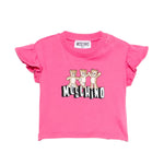 Moschino Kids T-Shirt con Teddy Bear Fuxia per Neonate