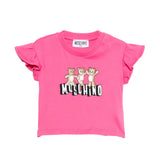 Moschino Kids T-Shirt con Teddy Bear Fuxia per Neonate