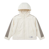 MM6 Maison Margiela Kids Giubbotto Imbottito Panna Unisex con Cappuccio e Logo Numerico per Bambini e Bambine