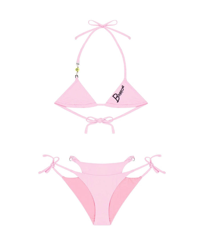 Barrow Kids Costume Bikini Rosa con Logo per Bambine