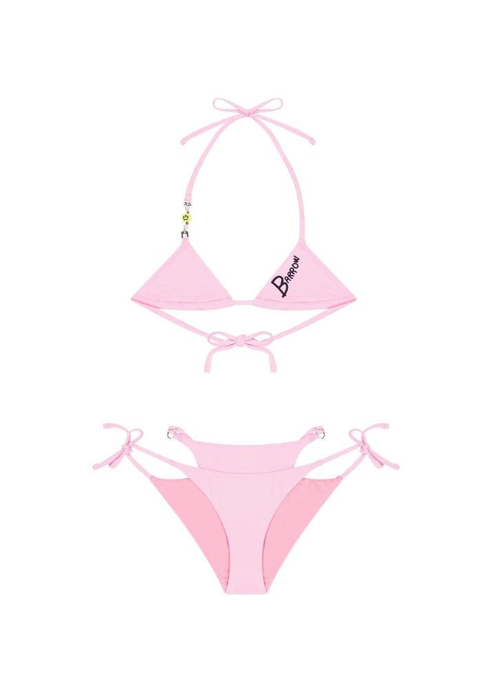 Barrow Kids Costume Bikini Rosa con Logo per Bambine