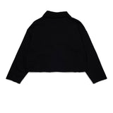 N°21 Kids Felpa con Zip Nera con Stampa per Bambine