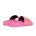 Diesel Kids Ciabatta Fucsia con Logo Arancione per Bambine