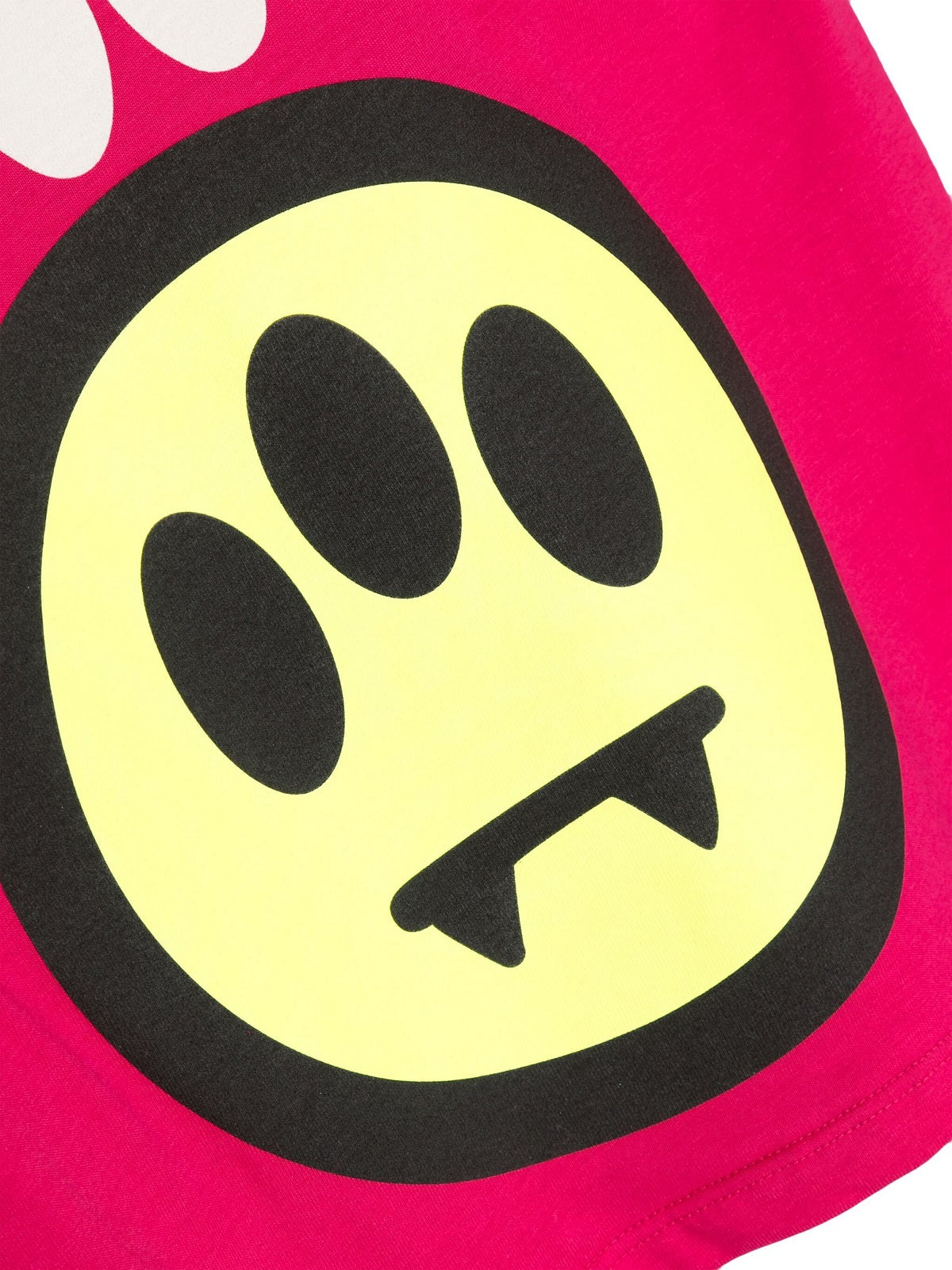 Barrow Kids T-shirt Fucsia con Stampa Logo e Smile per Bambine