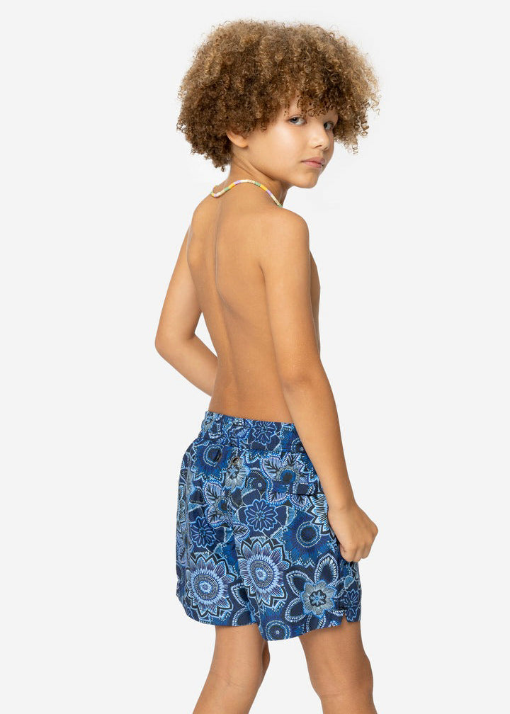 4GIVENESS Blue Floral Pattern Boxer Costume for Kids