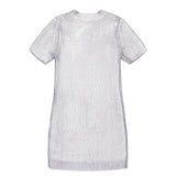 Diesel Kids Abito Argento All-over Mylar per Bambine (retro)