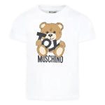 Moschino Kids T-shirt Bianca con Stampa Toy per Bambini