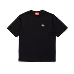 Diesel Kids T-shirt Nera con Micro Oval D per Bambini