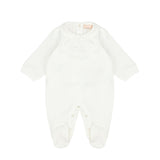 Elisabetta Franchi La Mia Bambina Kit Tutina + Bavetta e Cappello Avorio per Neonate