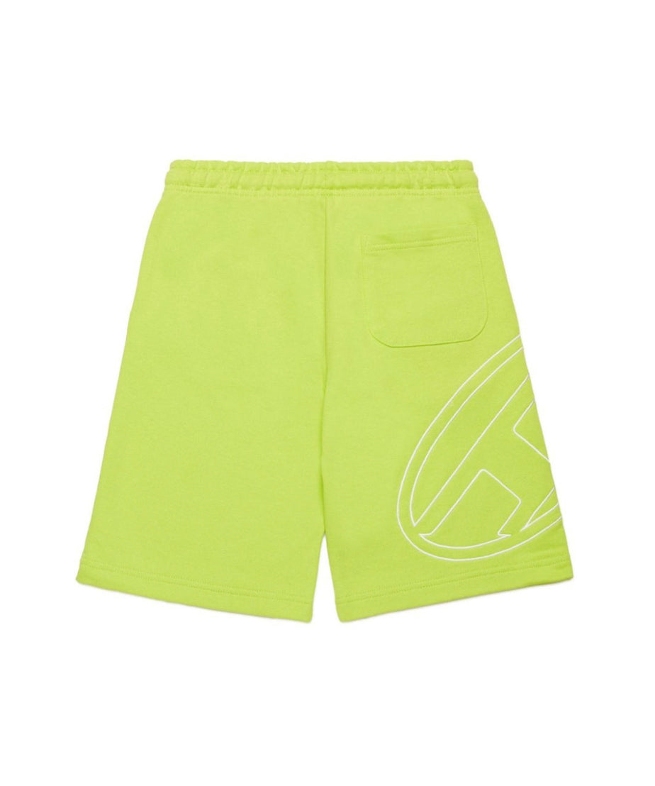 Diesel Kids Bermuda Verde Mela con Macro Oval D per Bambini