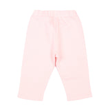 Moschino Kids Pantaloni Rosa in Felpa con Stampa Teddy Bear e Logo per Neonate